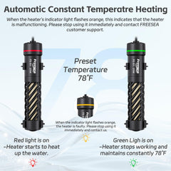 FREESEA 78f-thermostat maintains stable temperature in 1-5 gallon aquariums