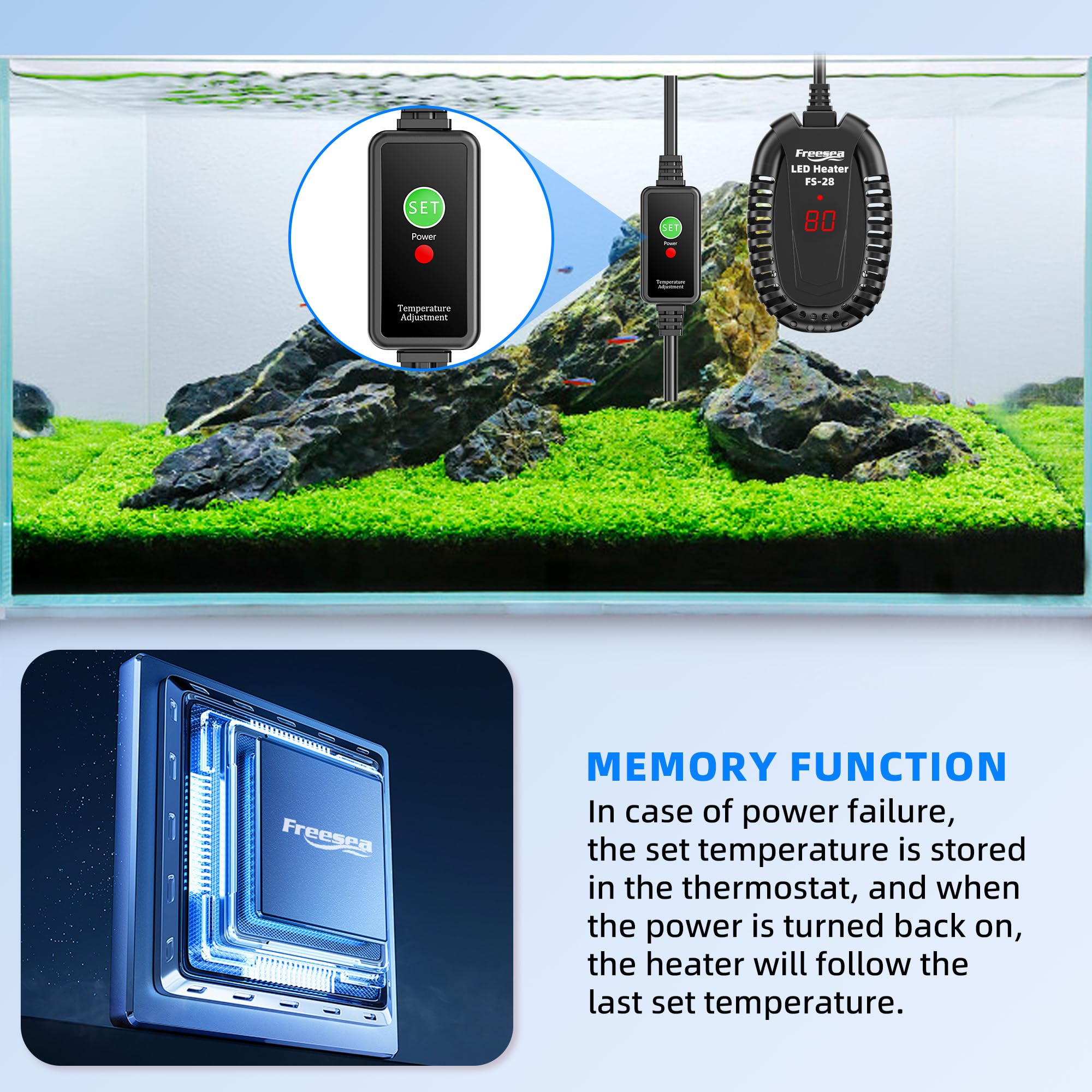 FREESEA overheating protection engages when temperatures exceed 94°F for safety