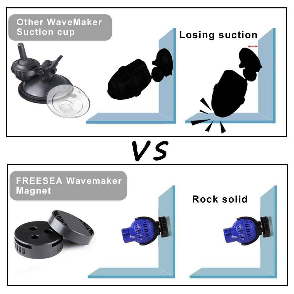 FreeSea quiet magnetic base reduces noise during operation.