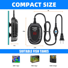 FREESEA turtle tank heater designed for 5-15 gallon setups