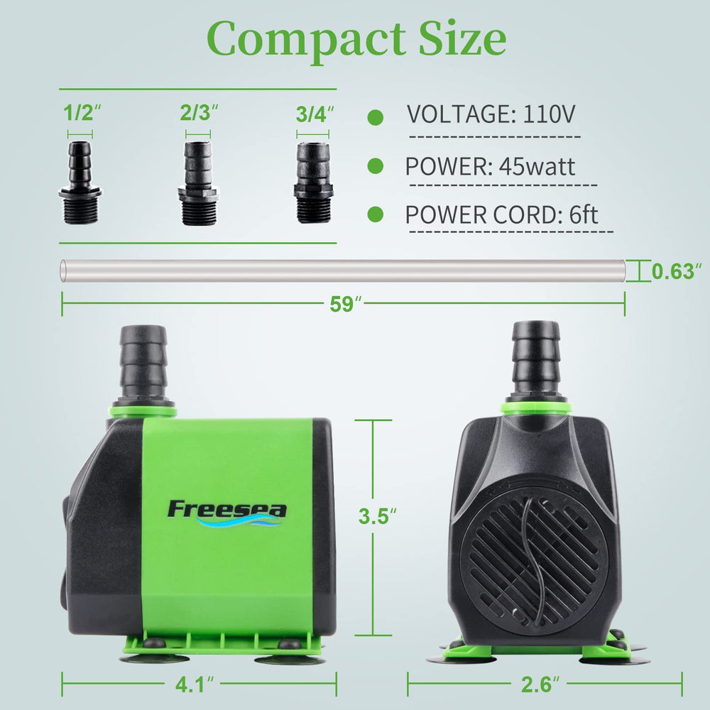 FREESEA ultra-quiet pump keeps spaces peaceful during operation.