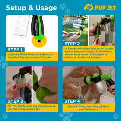 freeze2trim Pup Jet eight-spray-modes cover gentle baths to heavy-duty cleaning
