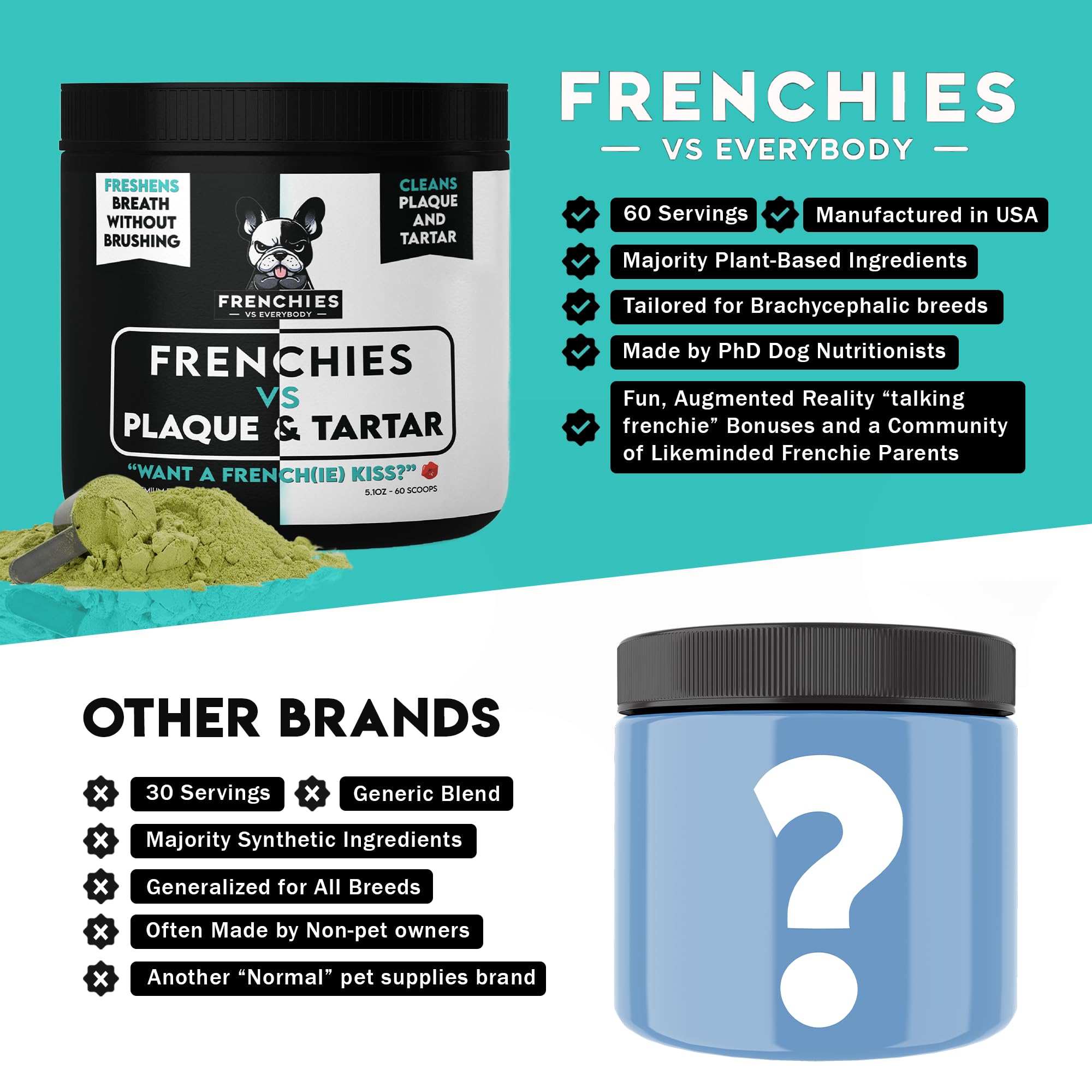 Frenchies vs Everybody daily-use-powder shows convenient sprinkle-on application.