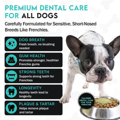 Frenchies vs Everybody breath-powder-scoop enables quick odor control at meals.