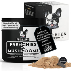 Frenchies vs Everybody turkey tail powder container for immune support