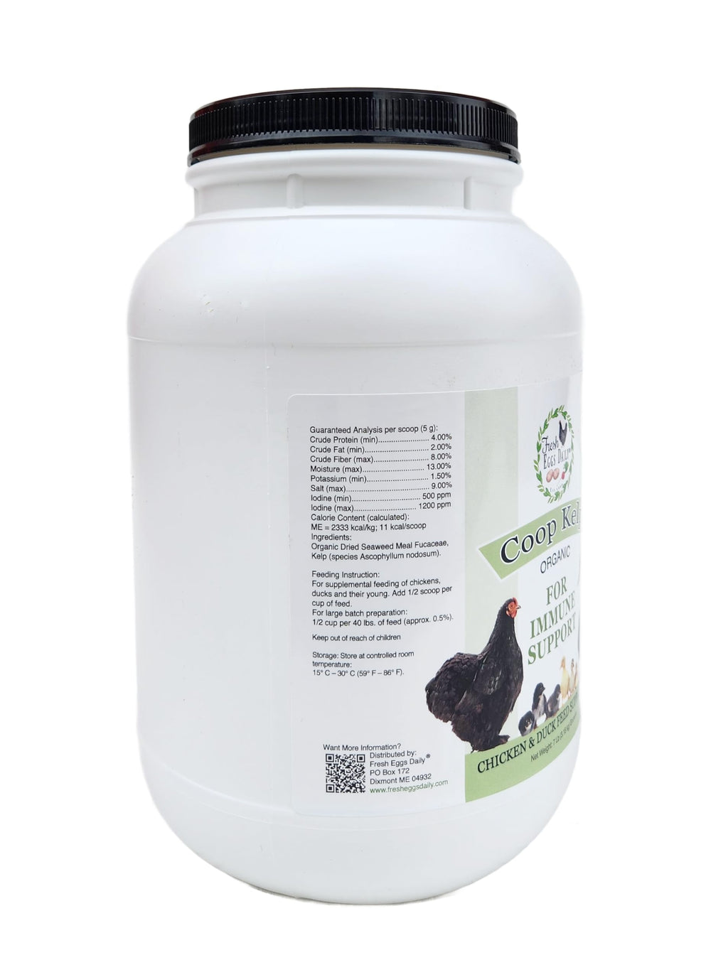 Fresh Eggs Daily backyard coop setup with 7lb pouch ideal for regular feeding.