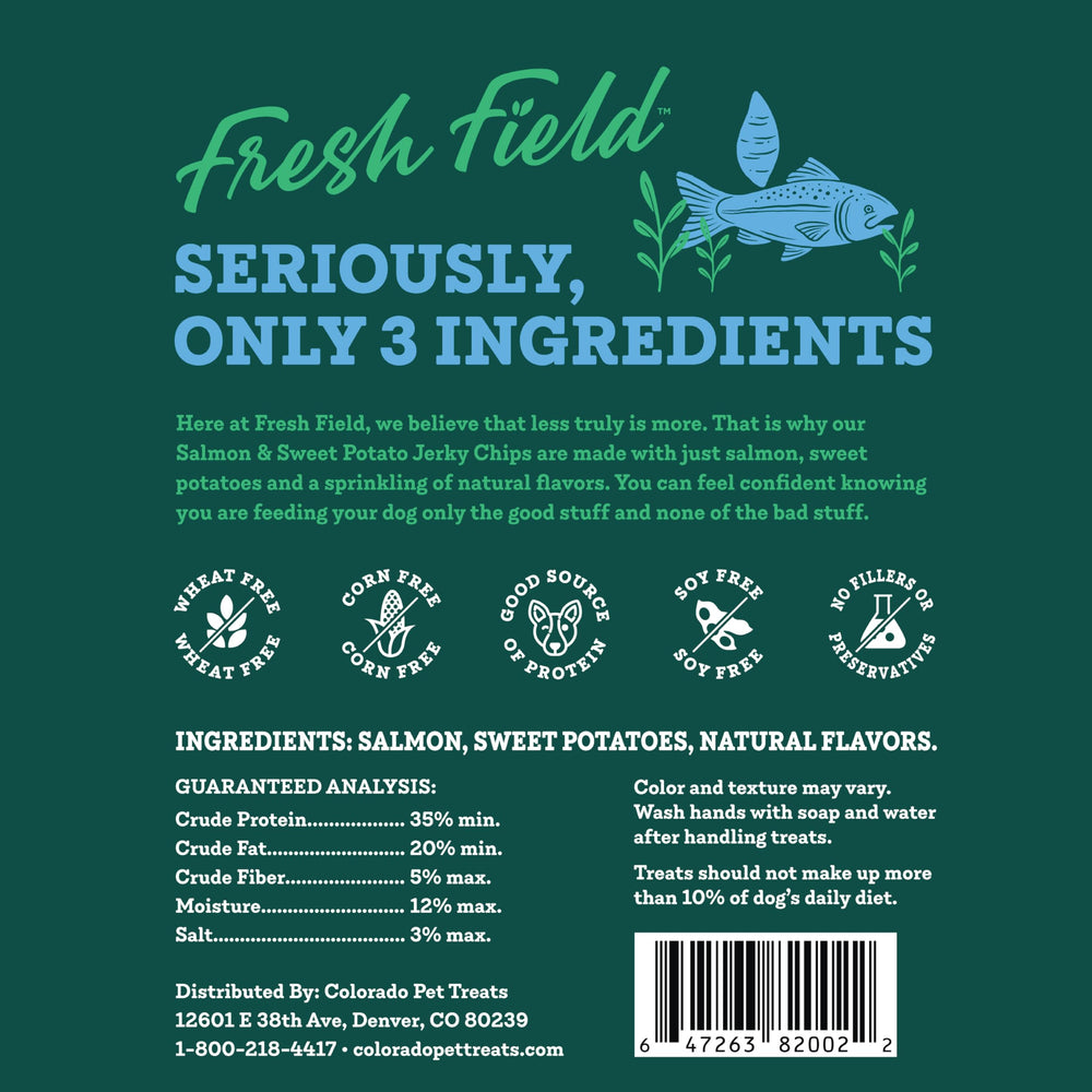Fresh Field all-natural ingredients label highlights no fillers or preservatives.