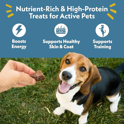 Fresh Is Best duck hearts pieces dry, convenient training treat.
