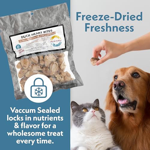 Fresh Is Best duck hearts rehydrated pieces, ideal for wet serving.