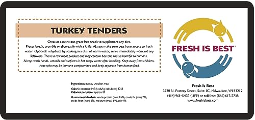 Fresh Is Best freeze-dried turkey tenders dog treat for high-protein snacking