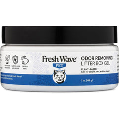 Fresh Wave litter box gel bottle demonstrates plant-based odor control for homes.