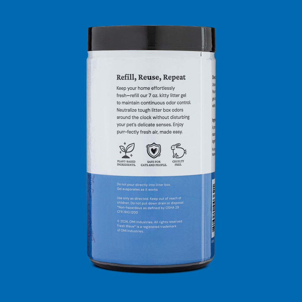 Fresh Wave helps keep room smelling fresher around the litter area.