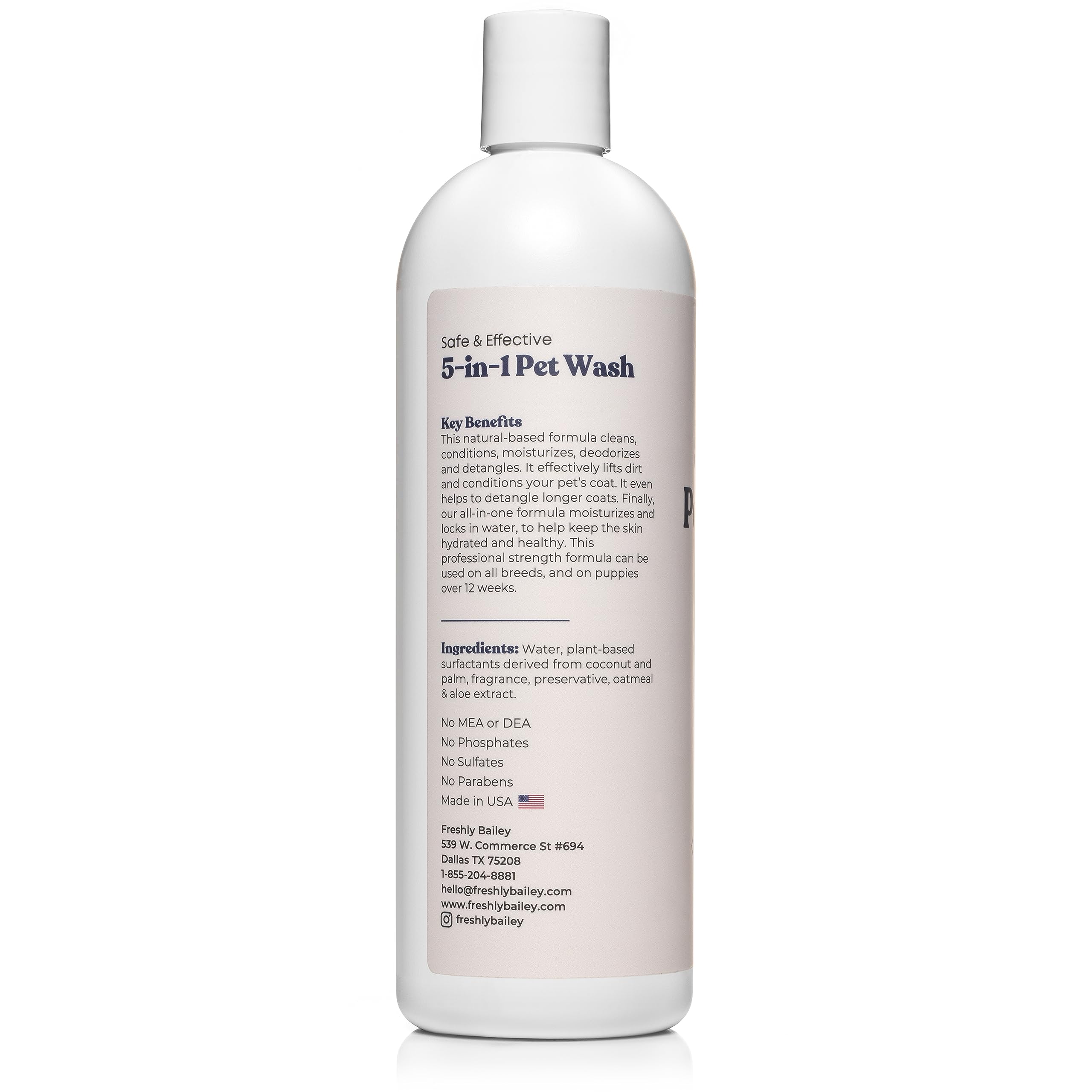 Freshly Bailey fragrance-neutral scent provides subtle aroma without overpowering pets.