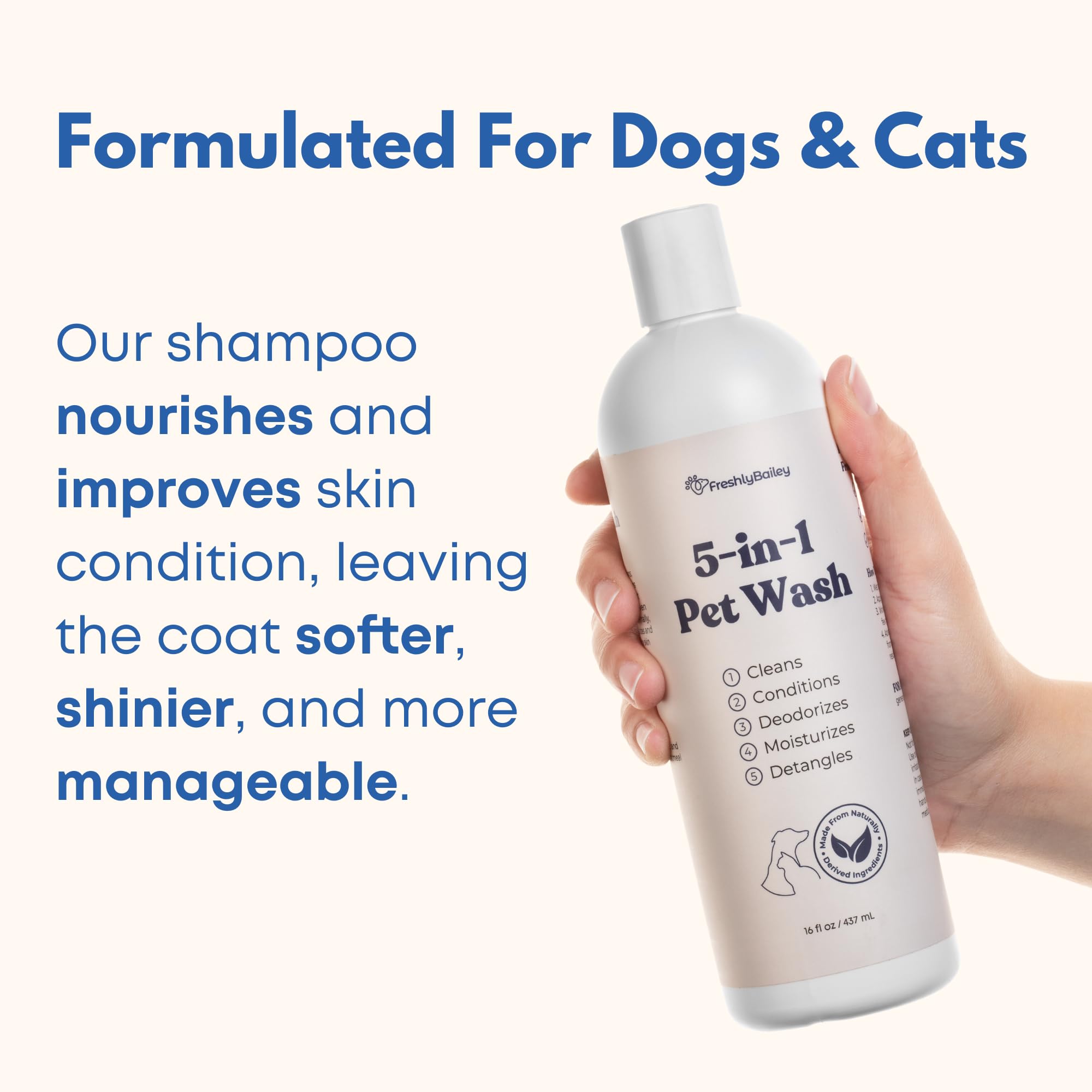 Freshly Bailey pet-clean coat after-wash close-up highlights shine and softness.