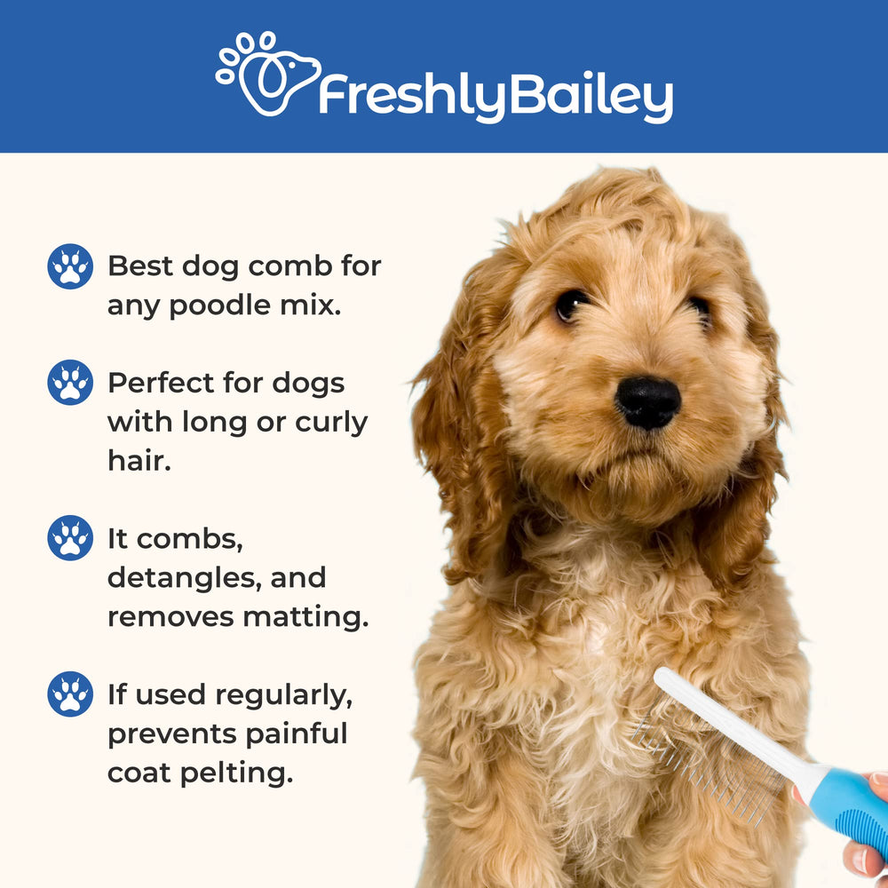 Freshly Bailey stainless steel teeth provide sturdy detangling with less resistance.