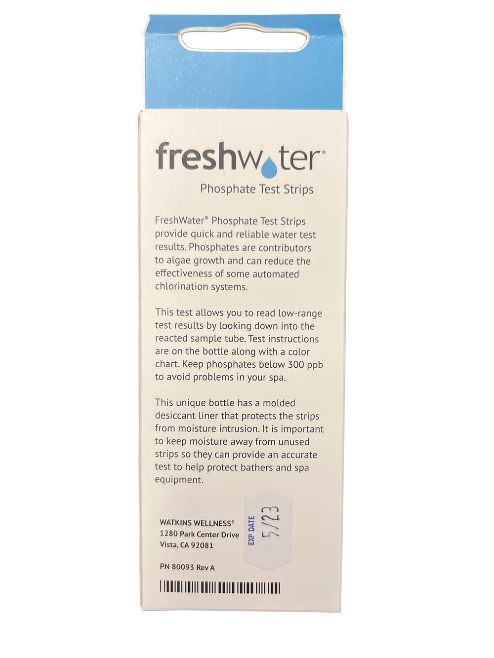 FreshWater phosphate test strips in use in aquarium enabling precise monitoring of phosphate levels.