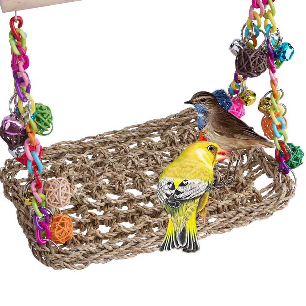 FrgKbTm seagrass parrot platform supports climbing and resting.
