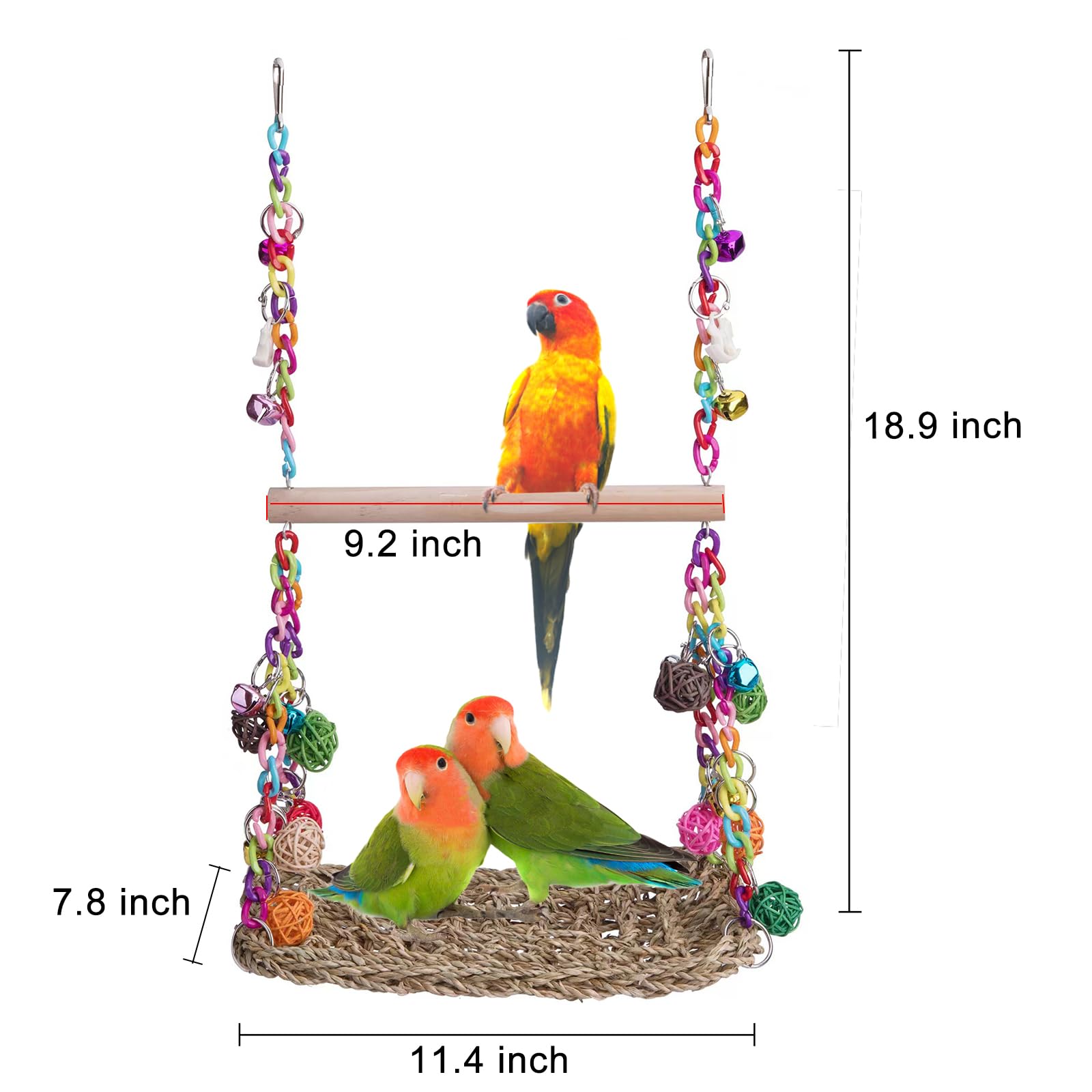 FrgKbTm colorful chain design enables quick setup for hanging.