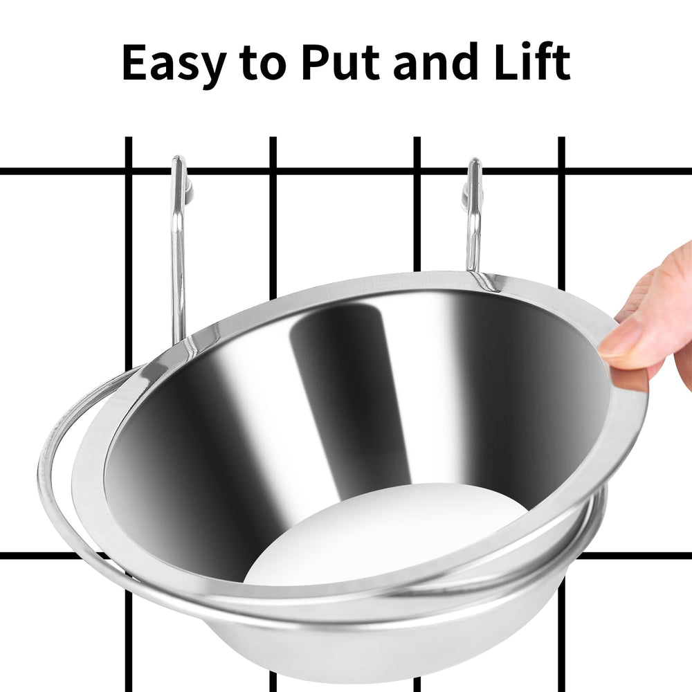 Fri4Free two-bowl setup in use provides hydration and backup options