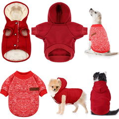 Frienda 3-Piece Dog Sweater Set knitwear view shows cozy warmth for chilly walks.