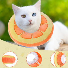 Frienda cat cone adjustable neck fits 4-8 inches for small pets.