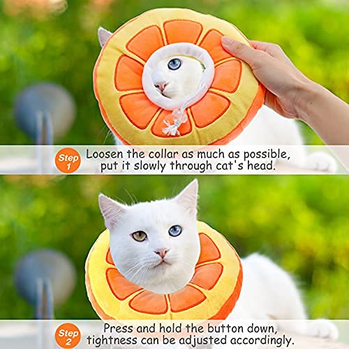 Frienda cat cone donut shape adds cute fun while guiding healing.