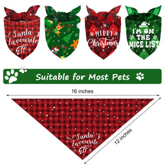 Frienda Christmas cat triangle bandana in cute pattern for festive styling
