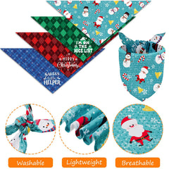 Frienda Christmas dog bandana with snowflake print for holiday outfits