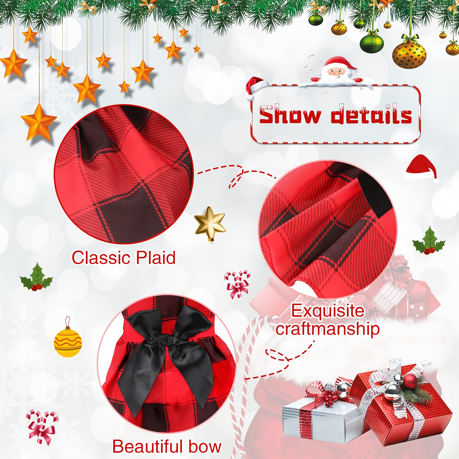 Frienda Christmas dog dress set packaging and color options for gifting