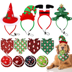 Frienda Christmas dog headband adjustable for a comfy festive fit.