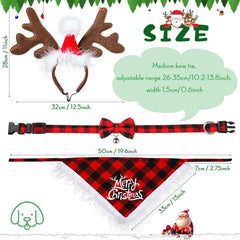 Frienda Christmas dog scarf kerchief enhances festive party looks