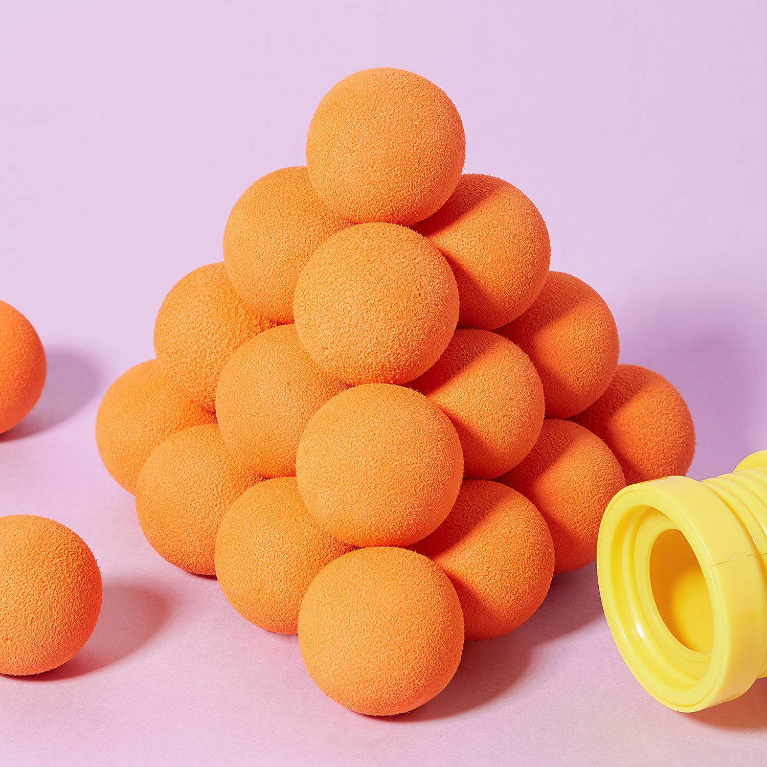 Frienda closeup of soft orange foam texture for safe play