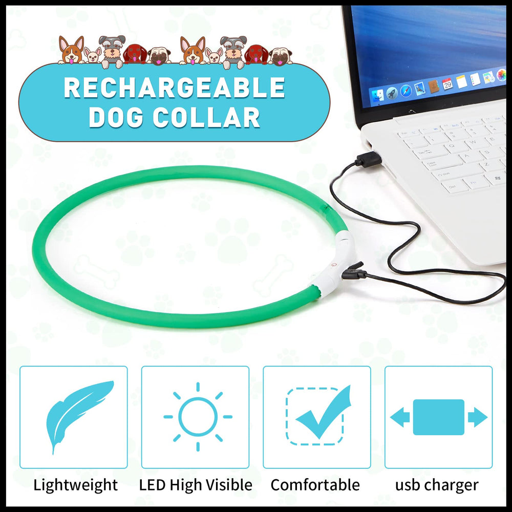 Collar LED Frienda rosa para perros, seguridad durante paseos