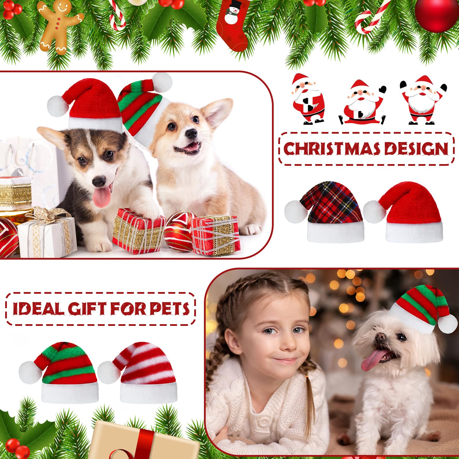 Frienda compact pet hats sized 7.48 x 5.51 inches for easy storage.