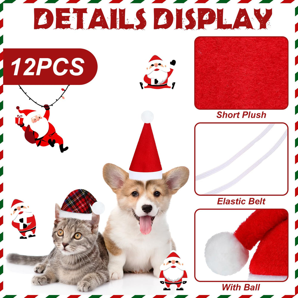 Frienda elastic-fit dog-cat hats in soft plush material for easy wear.