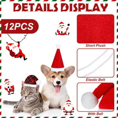 Frienda elastic-fit dog-cat hats in soft plush material for easy wear.