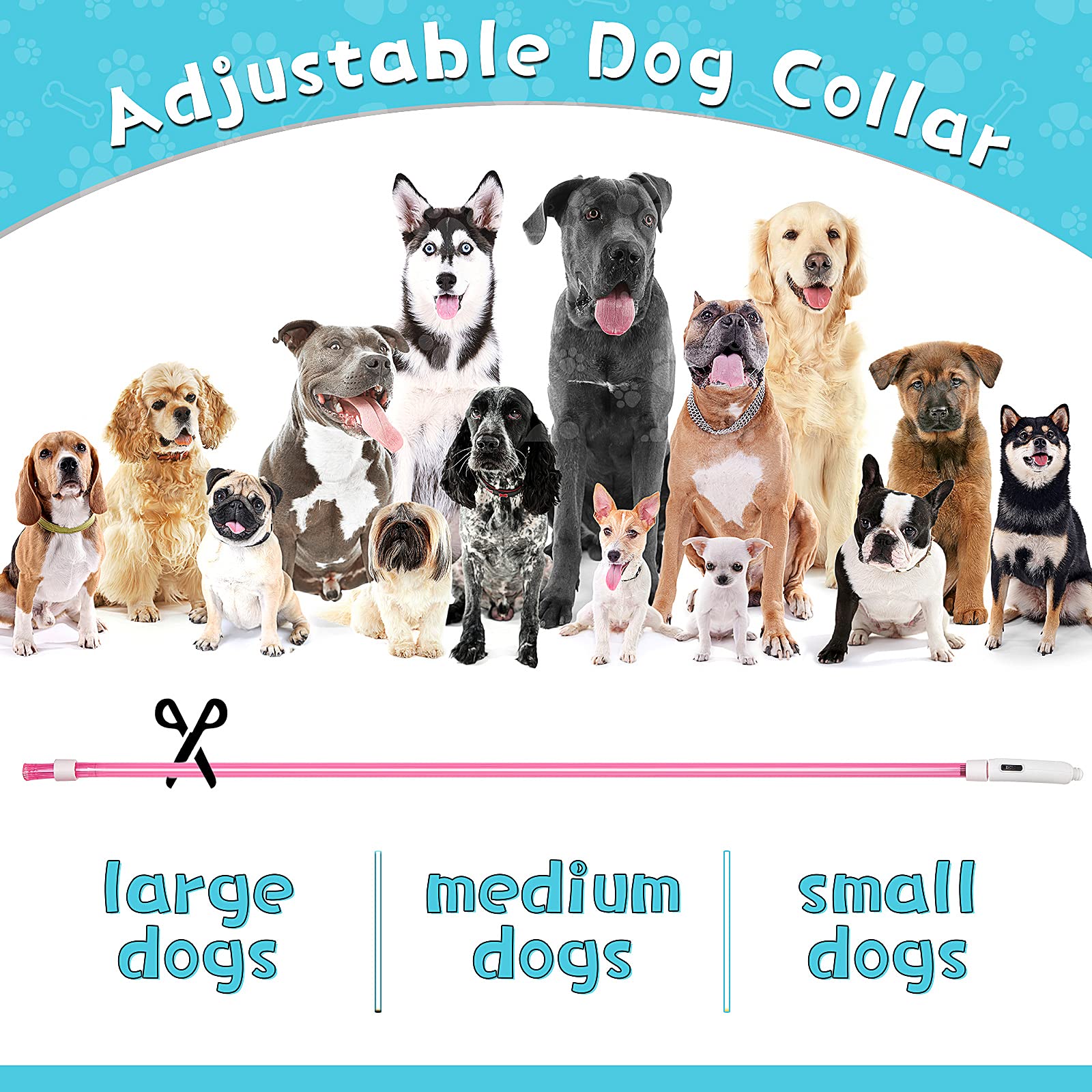 Frienda LED dog collar adjustable-length fits small to large dogs