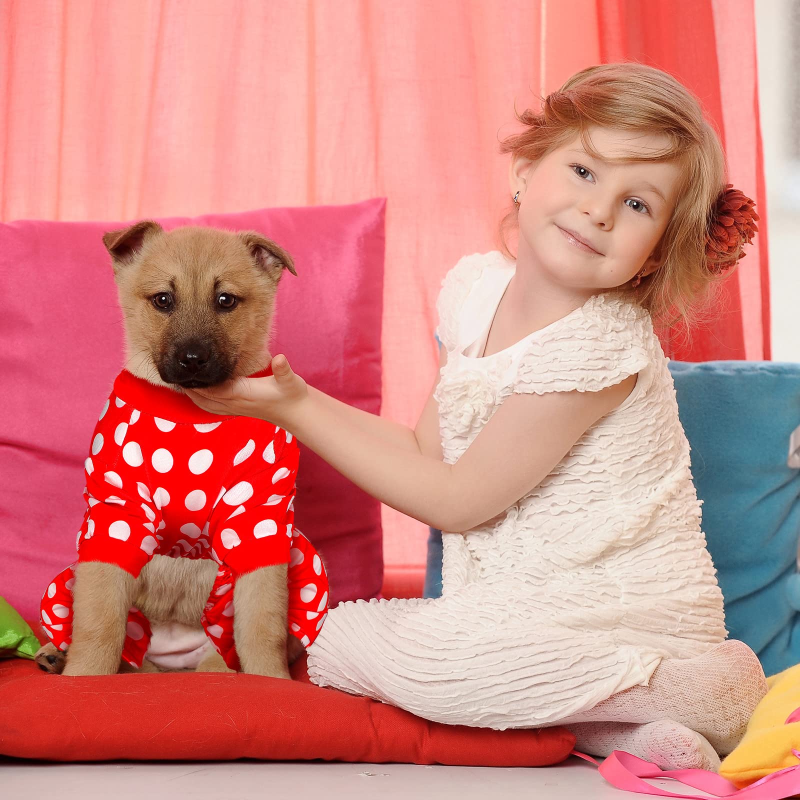 Frienda dog-pajamas polka-dots—classic print for a cute everyday look.