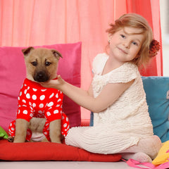 Frienda dog-pajamas polka-dots—classic print for a cute everyday look.