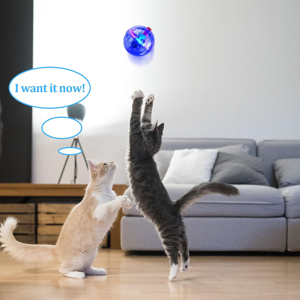 Frienda ghost hunting cat ball durable PC material ensures long-lasting pet toy.