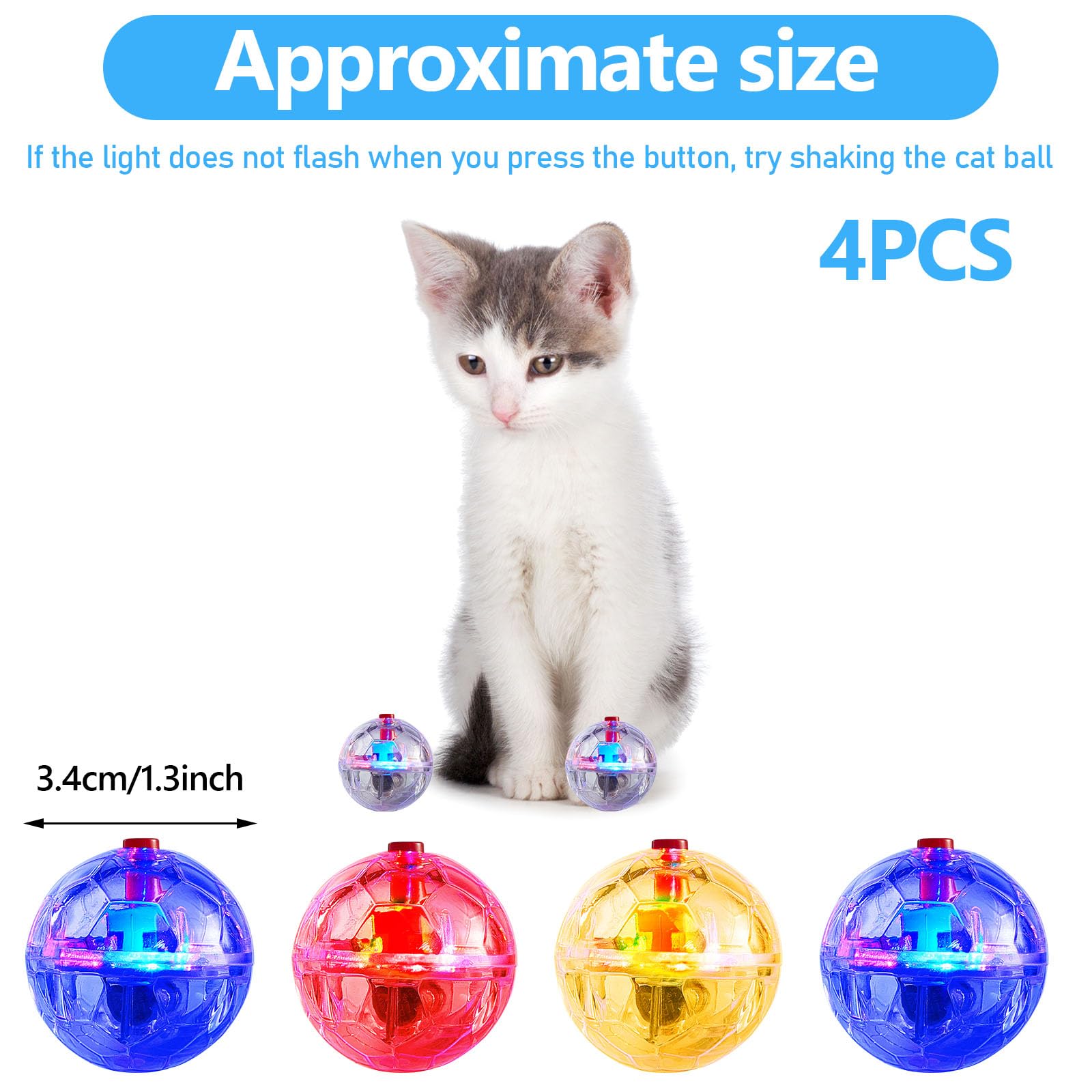 Frienda ghost hunting cat ball front lit shows bright LED for nighttime fun.