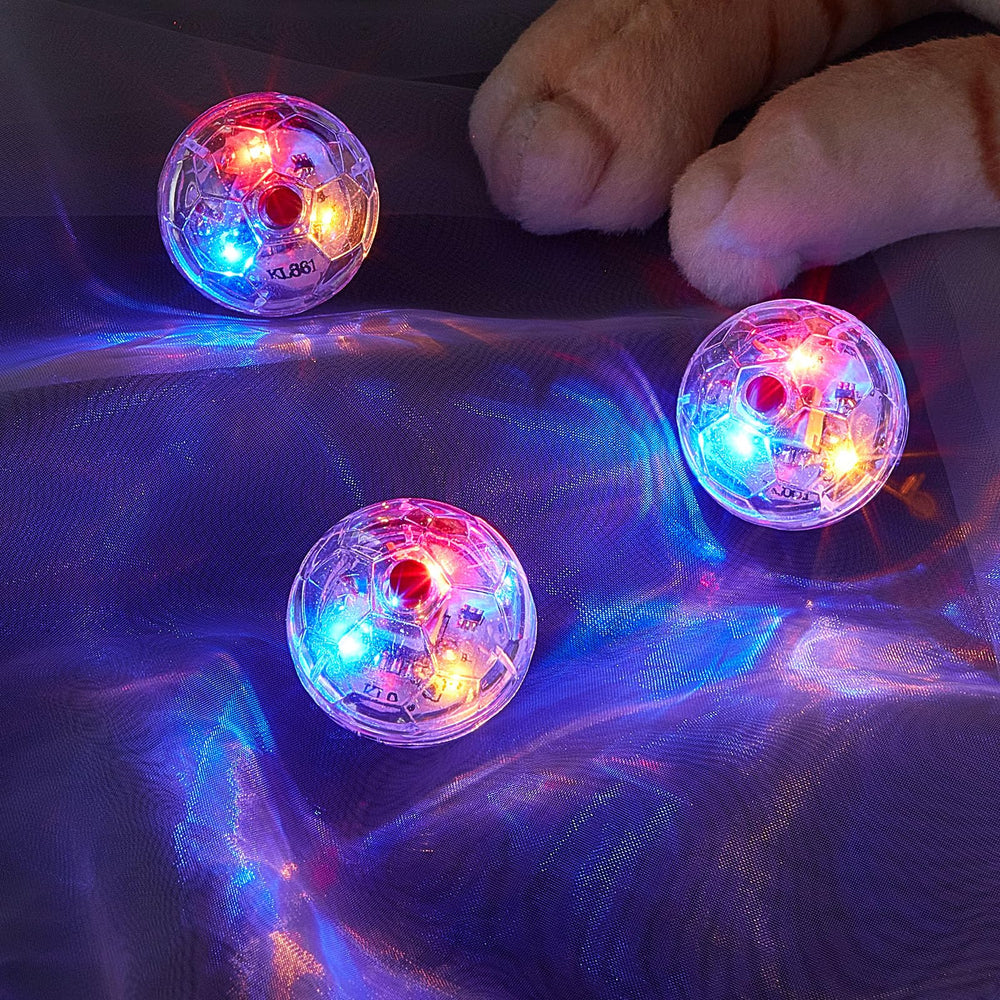 Frienda ghost hunting cat ball in dark play showcases glow and agility exercise.