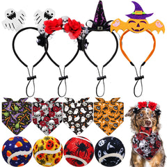 Frienda Halloween dog headbands adjustable for comfortable fit during costumes