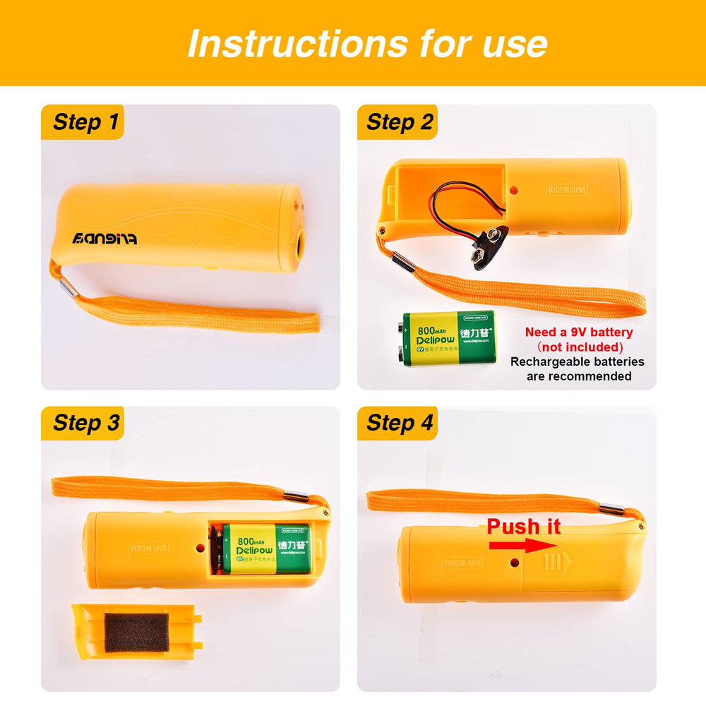 Frienda trainer in outdoor use demonstrates effective distance up to 20 feet.