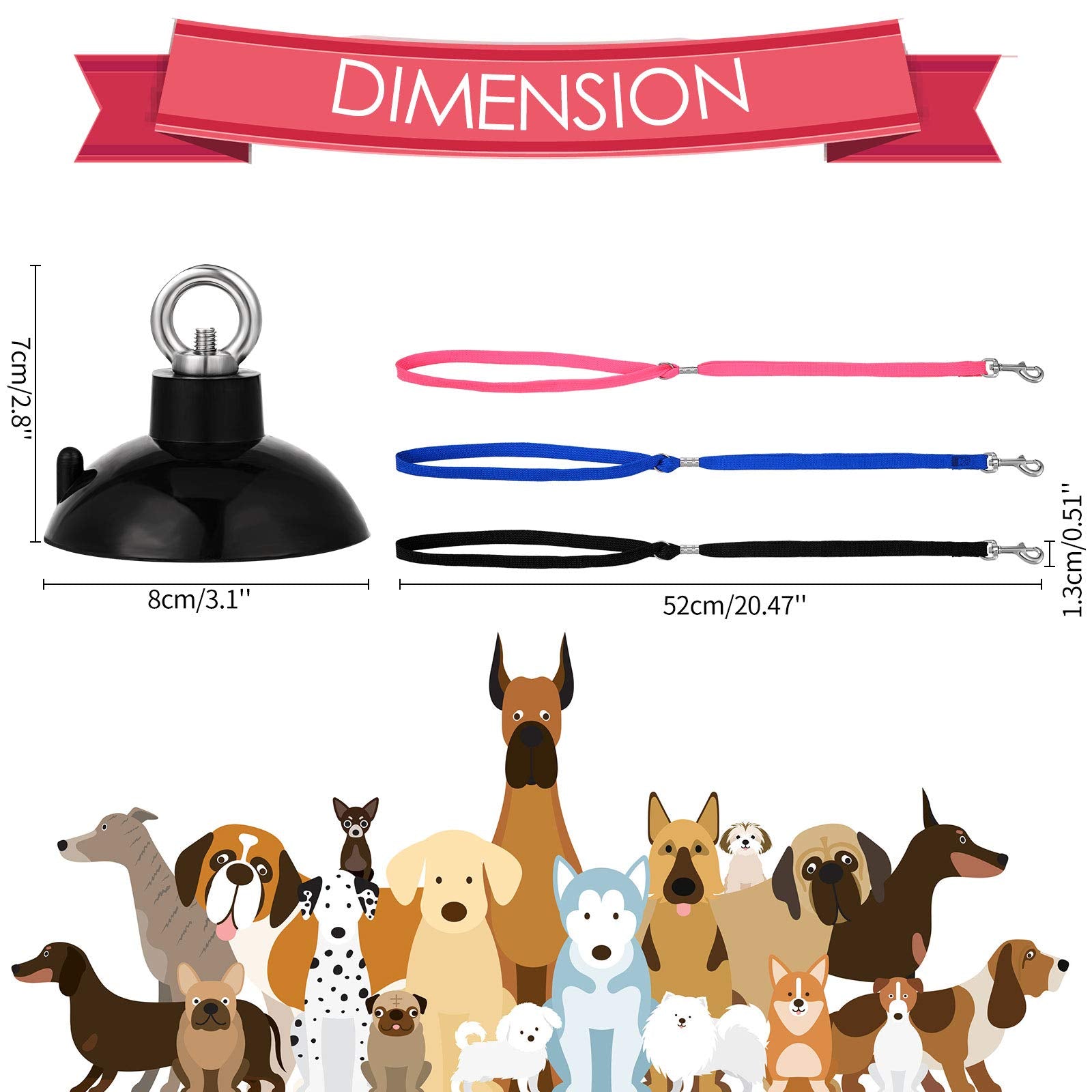 Frienda nylon grooming loop shows adjustable fit for comfort during grooming.