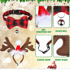 Frienda plaid pet bow tie collar for chic holiday outfits