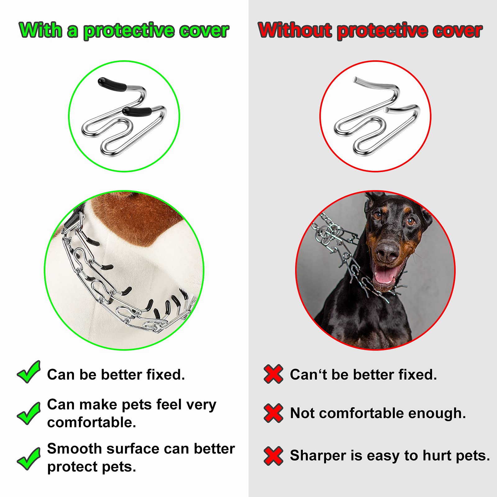 Frienda prong collar covers easy-apply design for quick fit