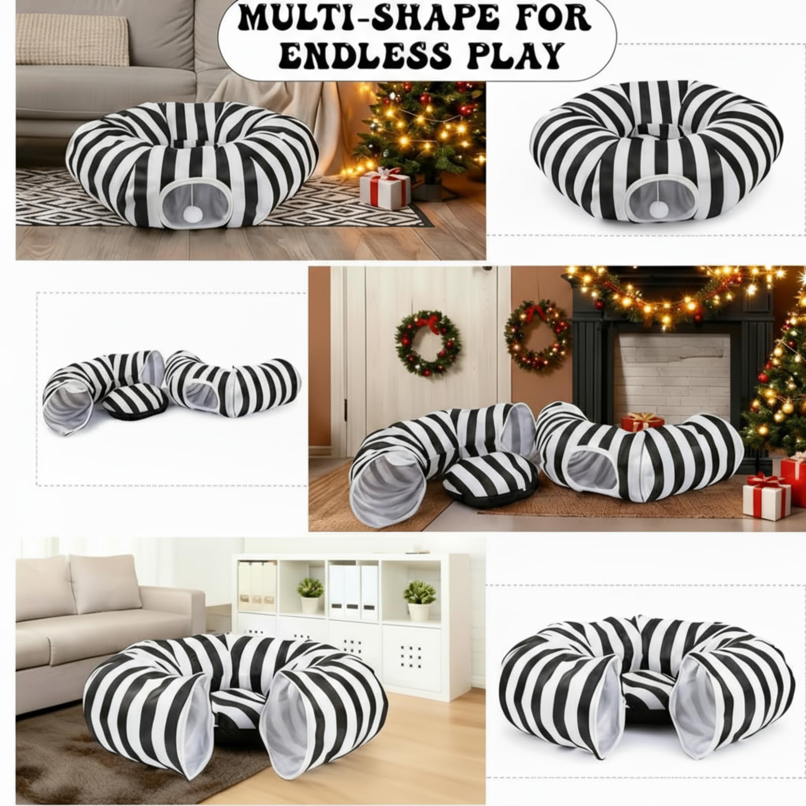 Frienda tunnel interior plush cushion provides warm rest
