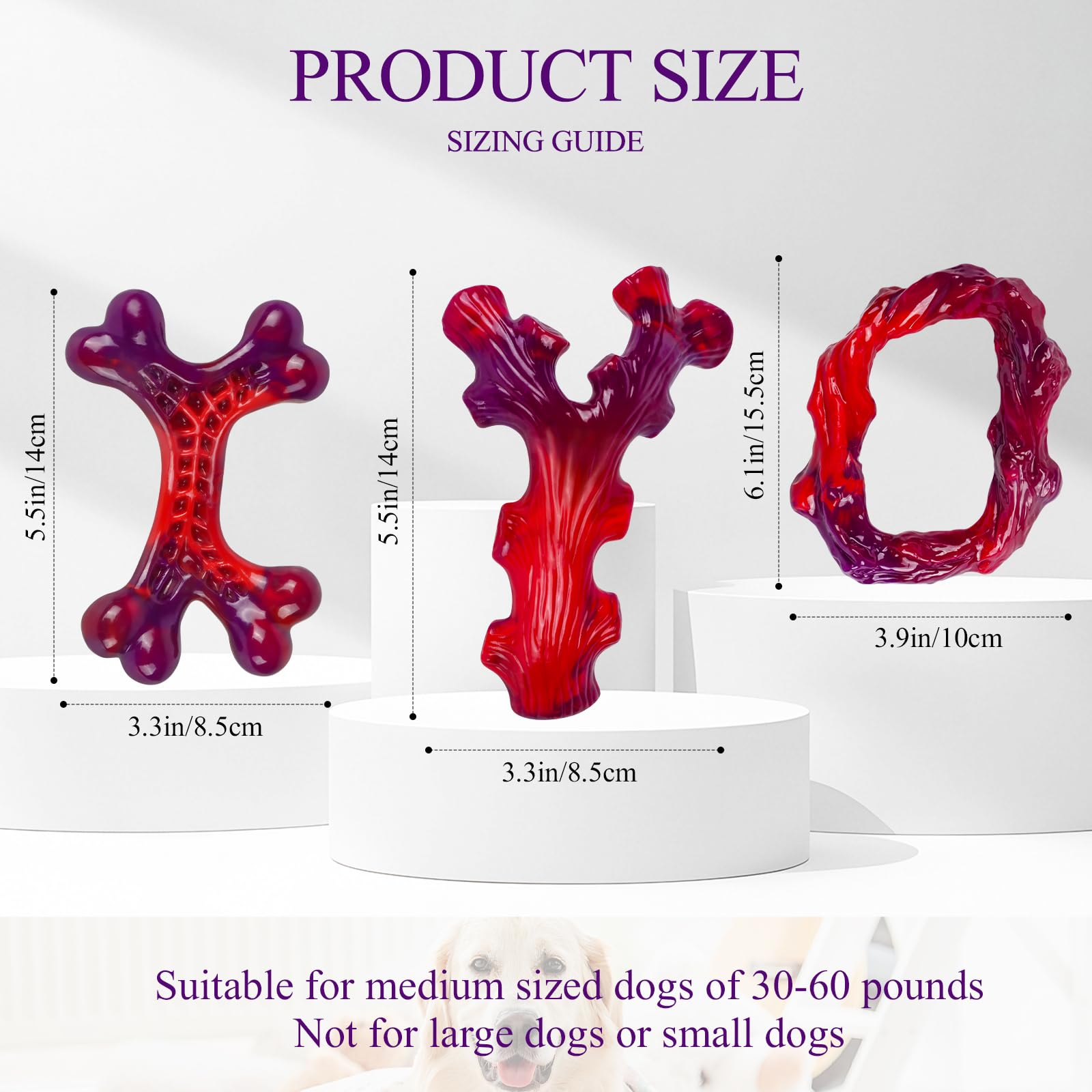 Frienhund durable toy with textured surface aids gum massage and cleaning during gnawing