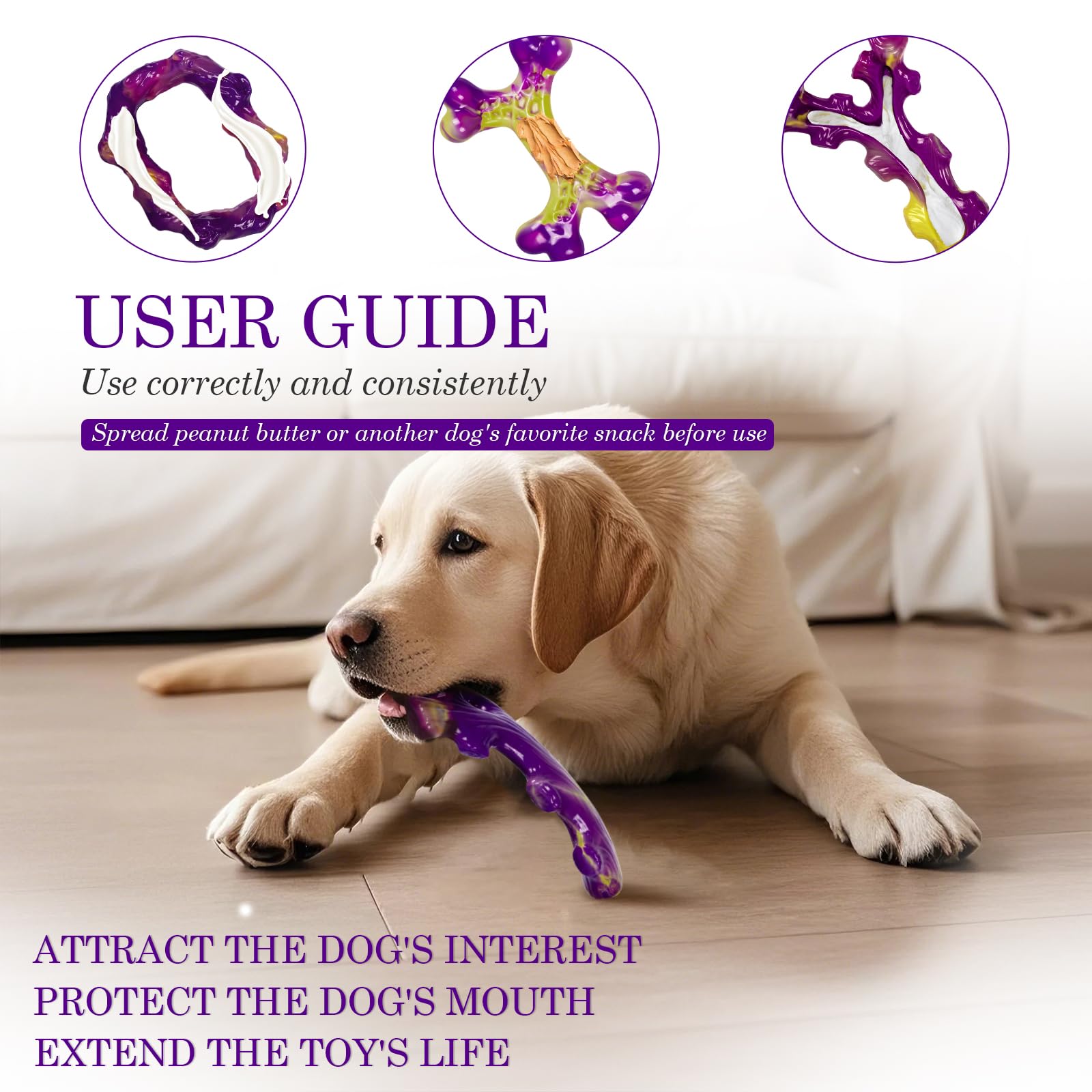 Frienhund easy-clean washable dog toy for quick cleanup after play
